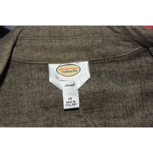 TALBOTS Designer Herringbone Equestrian Blazer Jacket Size 14 NEW!!! - Picture 6 of 6